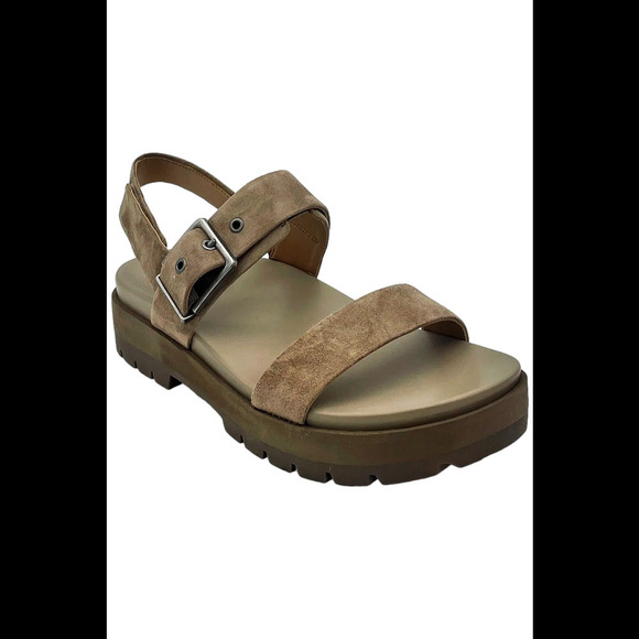 Vionic Women's Torrance Sandal Platform Slingback Taupe Suede - Medium - Picture 1 of 3